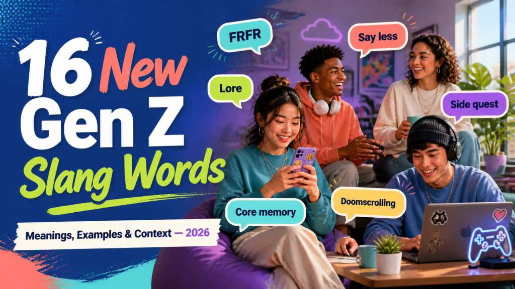 New Gen Z slang words in 2026 with meanings, examples and context